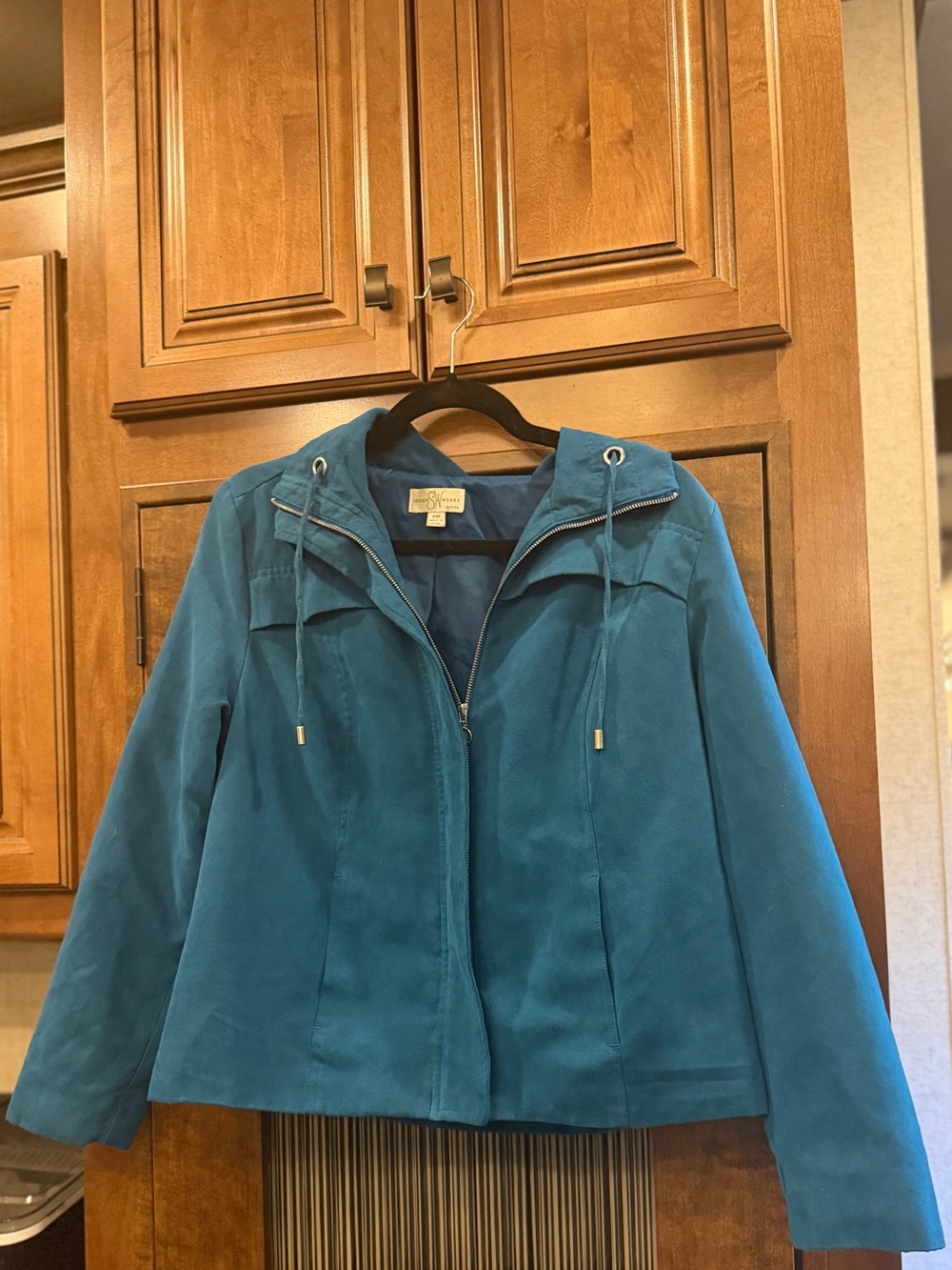 Studio Works Teal Hooded Utility Jacket